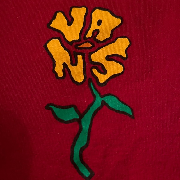 Vans Off The Wall Flower Unisex T-Shirt Size Small Red EUC - Picture 2 of 5